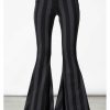 Clothing * | Killstar Inferno Room Stripe 70'S Flare Trousers Grey