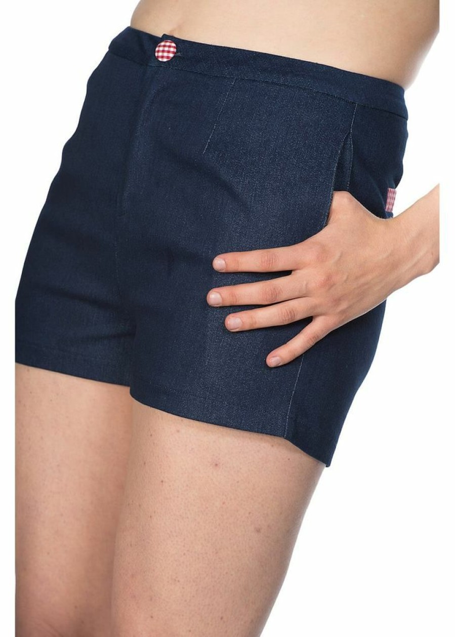 Clothing * | Banned Diner Days 50'S Shorts Dark Blue