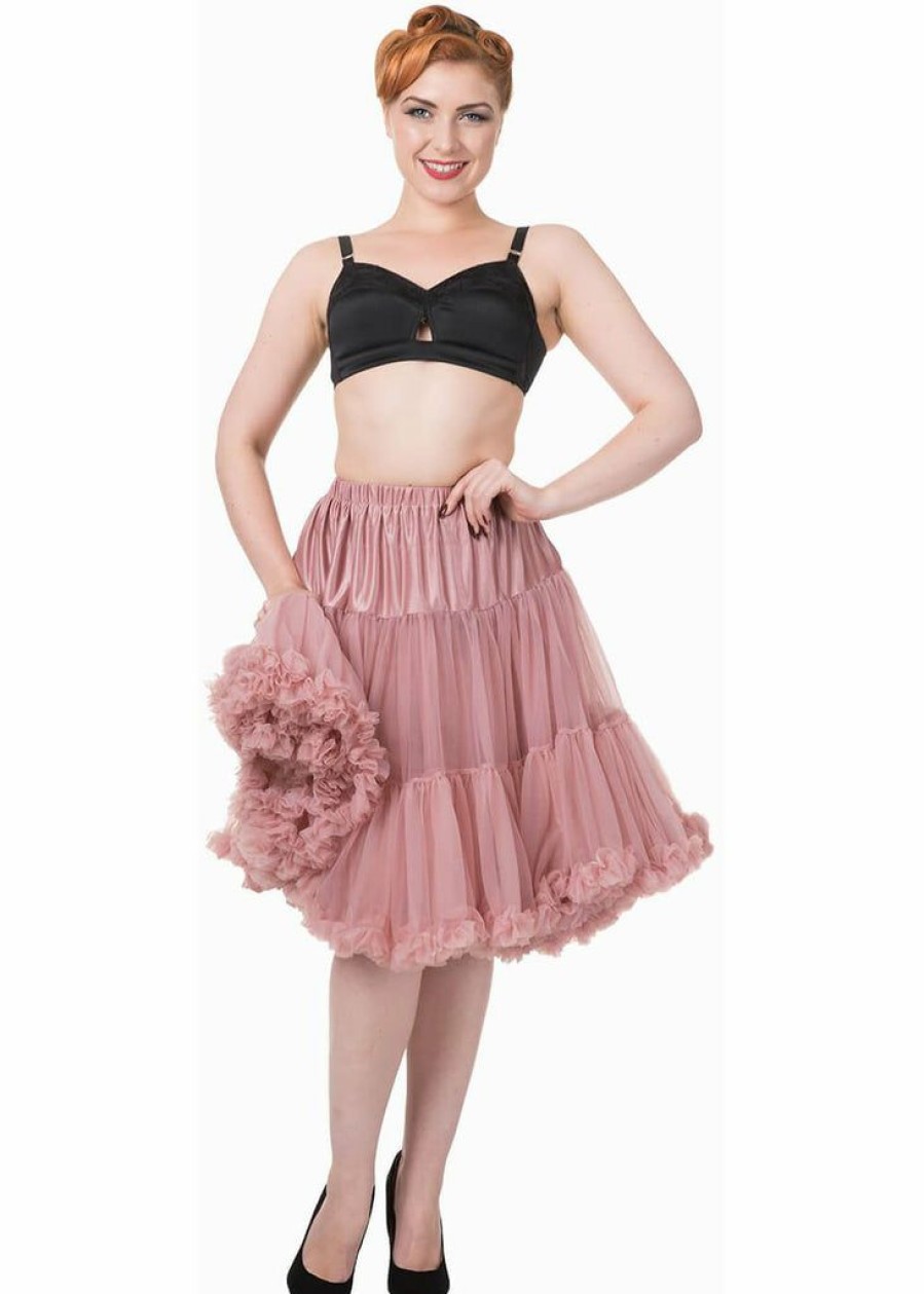 Clothing * | Banned 50'S Petticoat Long Old Pink