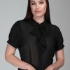 Clothing * | Collectif Erika 40'S Blouse Black