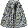 Clothing * | Collectif Jasmine Dreamy Floral 50'S Swing Skirt Multi