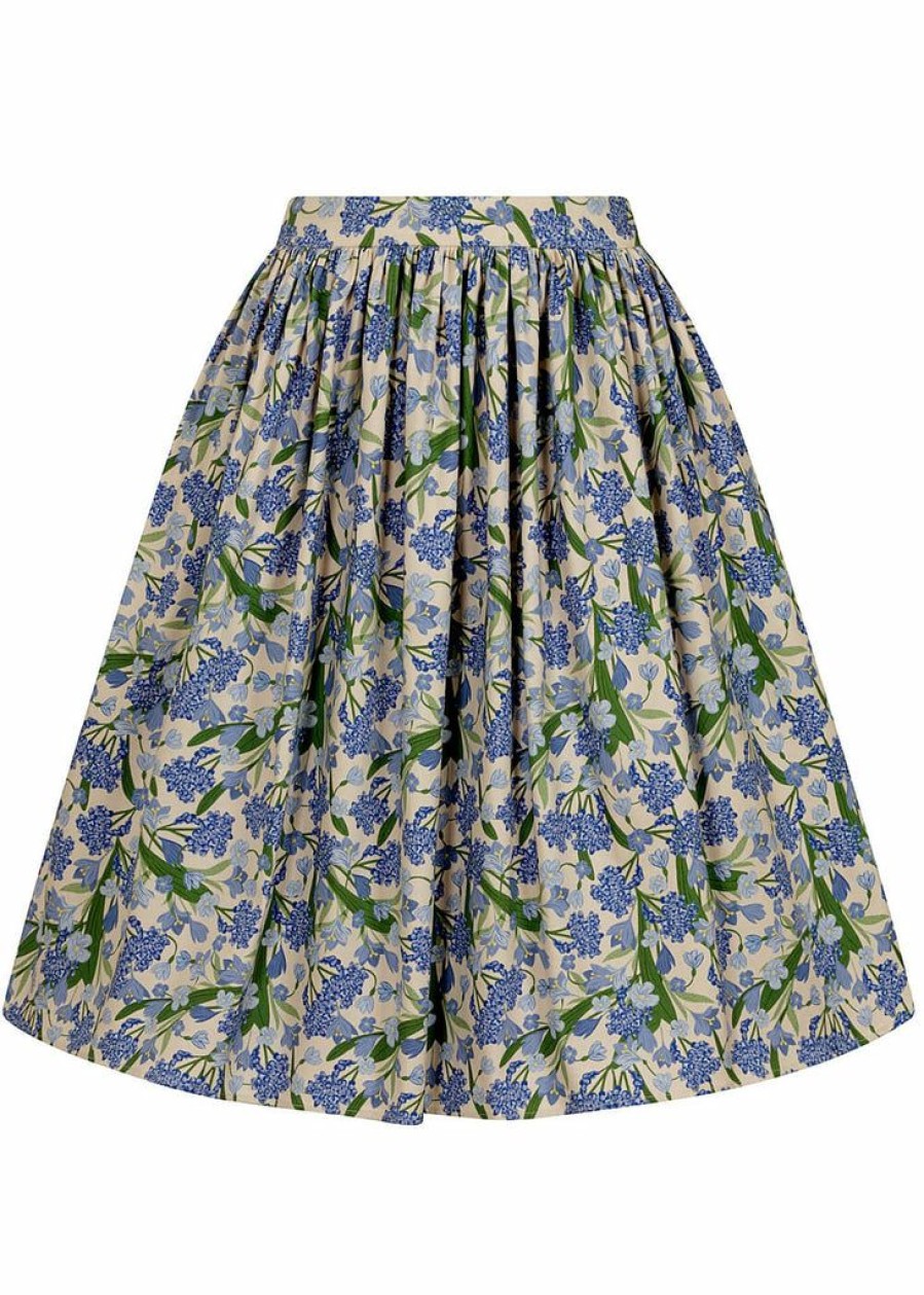 Clothing * | Collectif Jasmine Dreamy Floral 50'S Swing Skirt Multi