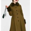 Clothing * | Voodoo Vixen Erin 40'S Coat Olive Green