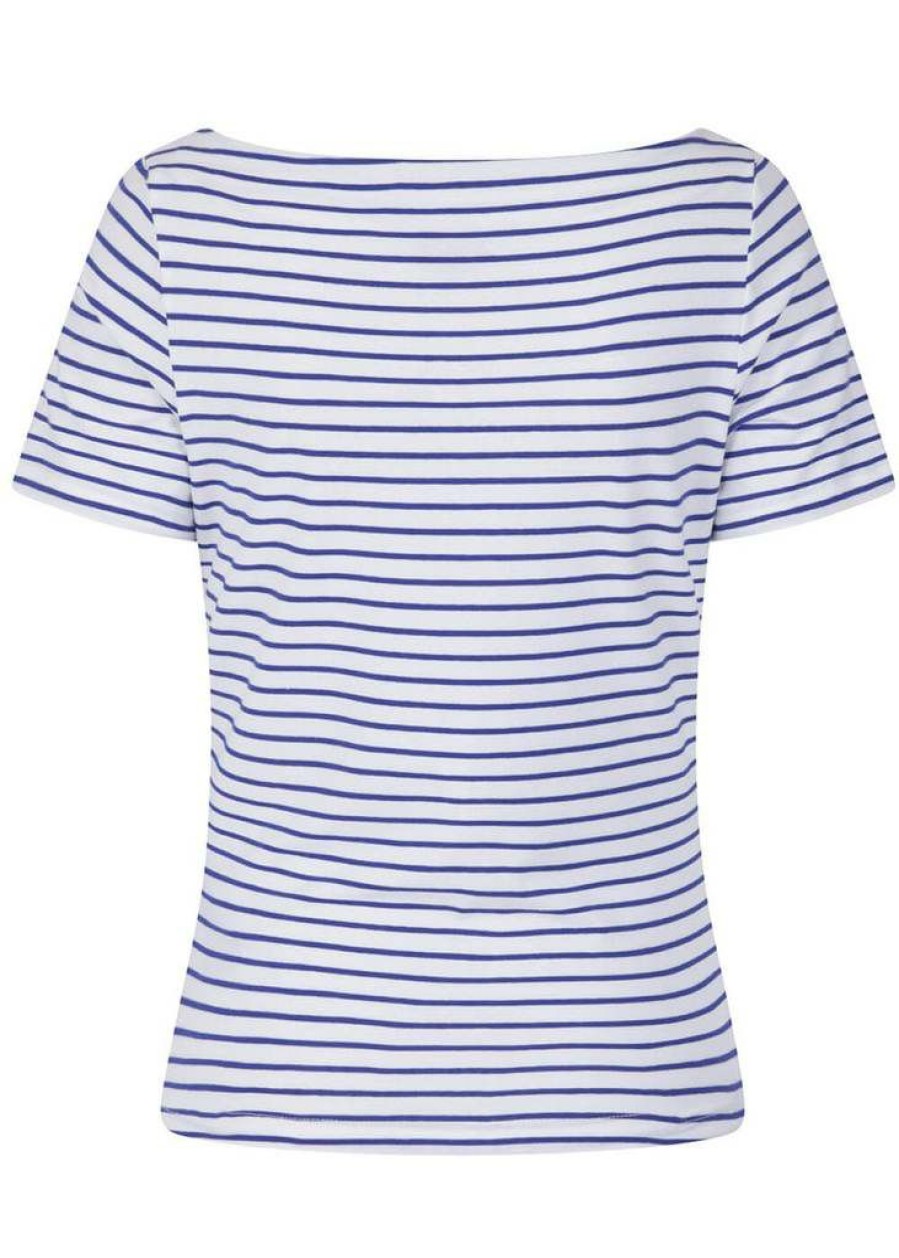 Clothing * | Banned Italy Sail Stripe 60'S Top Blue