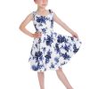 Kids-Clothing * | Hearts & Roses Kids Rosanne 50'S Swing Dress White