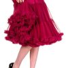 Clothing * | Banned 50'S Petticoat Long Bordeaux Color