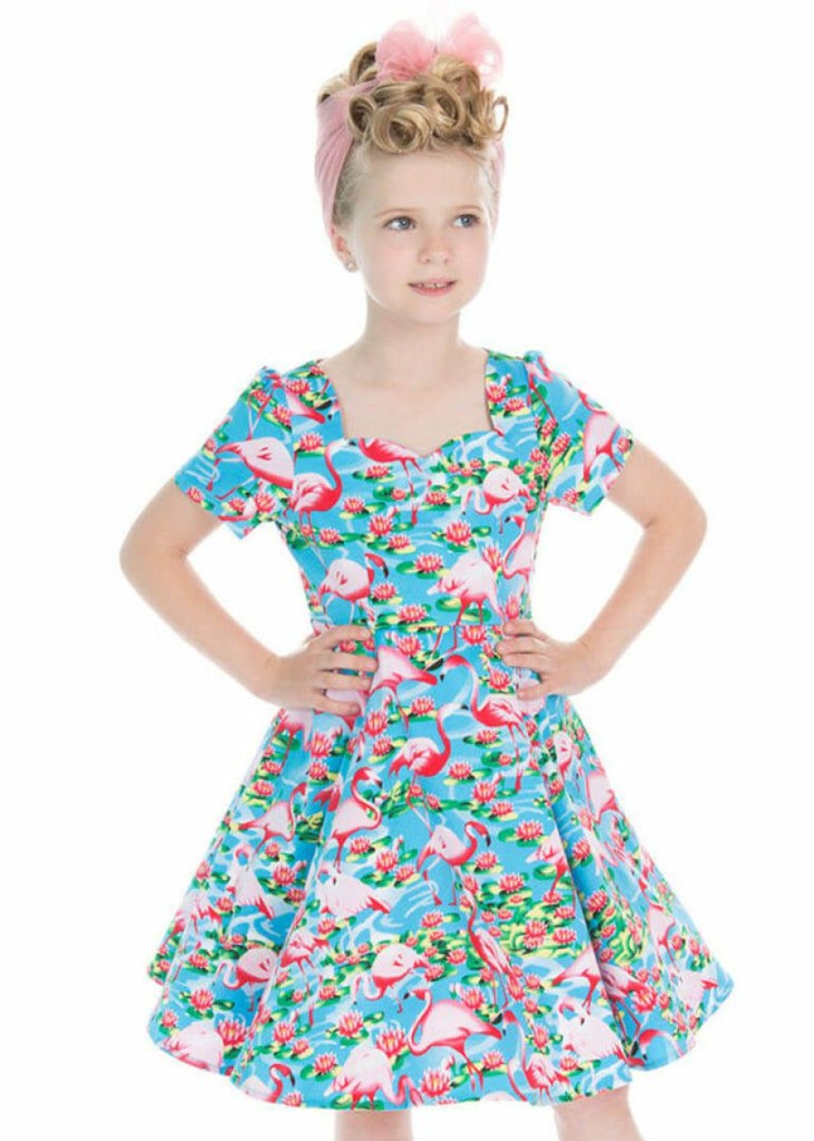 Kids-Clothing * | Hearts & Roses Kids Funky Flamingo Dress