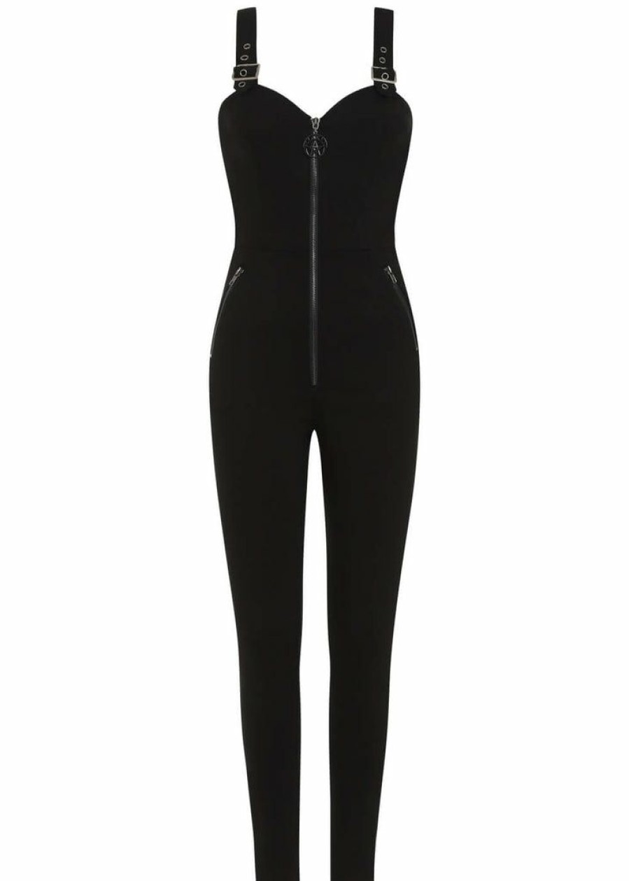 Clothing * | Banned Dolores 80'S Jumpsuit Black