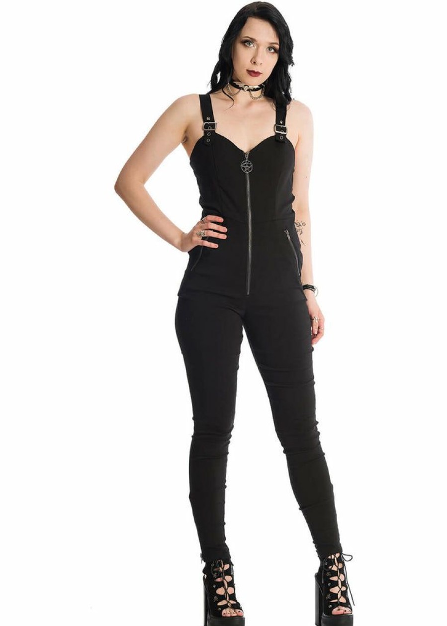 Clothing * | Banned Dolores 80'S Jumpsuit Black