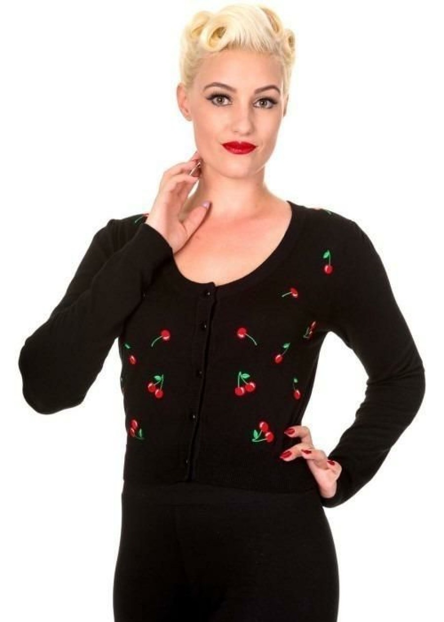 Clothing * | Banned Drive Me Crazy 50'S Cardigan Black