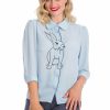 Clothing * | Banned Bunny Hop 40'S Blouse Blue