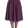 Clothing * | Banned Di Di 40'S Swing Skirt Aubergine