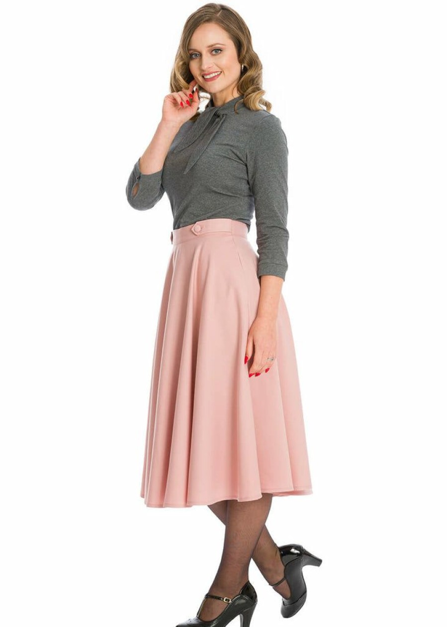 Clothing * | Banned Di Di 40'S Swing Skirt Pink