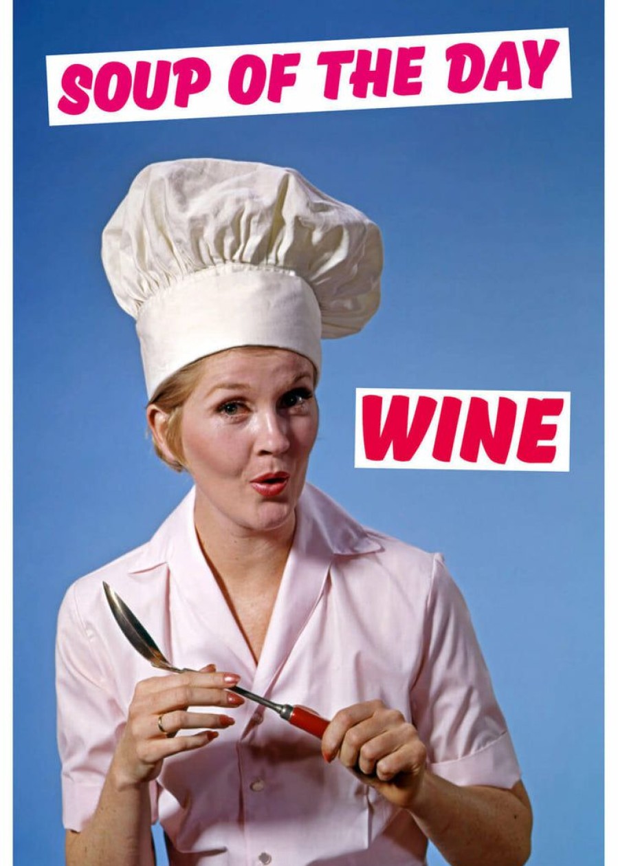 Magnets * | Retro Fun Magnet Soup Of The Day: Wine Multi