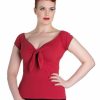 Clothing * | Hell Bunny Bardot 50'S Top Red