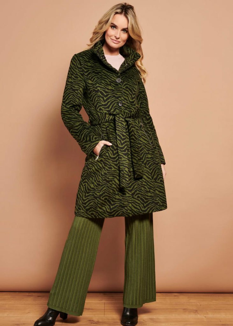 Clothing * | Smashed Lemon Tiger Army 60'S Coat Green Black